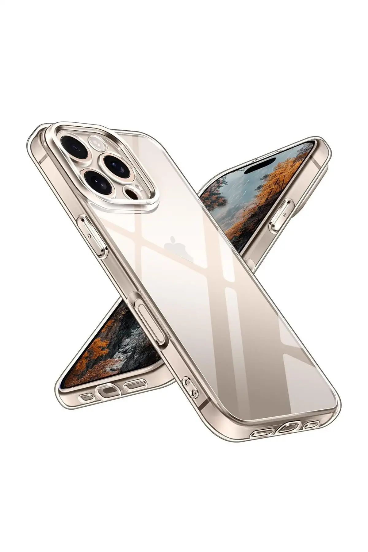 Newface iPhone 16 Pro Kılıf Pc Sert Şeffaf Kapak - Şeffaf