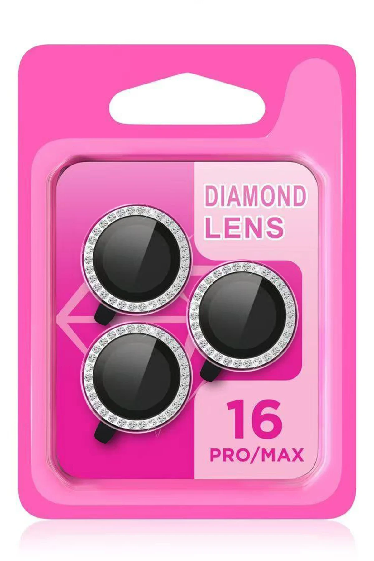 Newface iPhone 16 Pro Max Rock Metal Kamera Lens - Beyaz