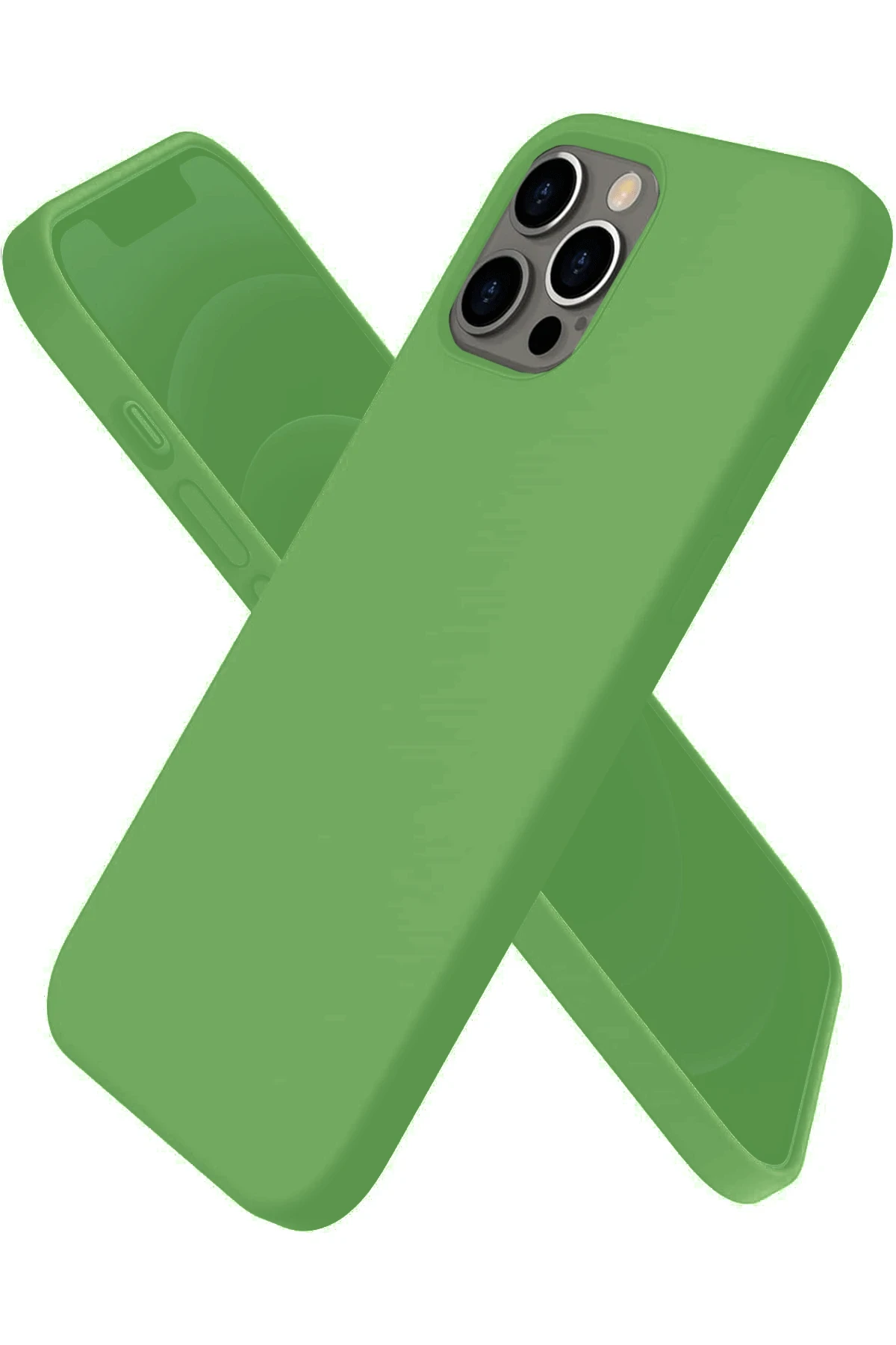 Newface iPhone 12 Pro Max Kılıf First Silikon - Yeşil