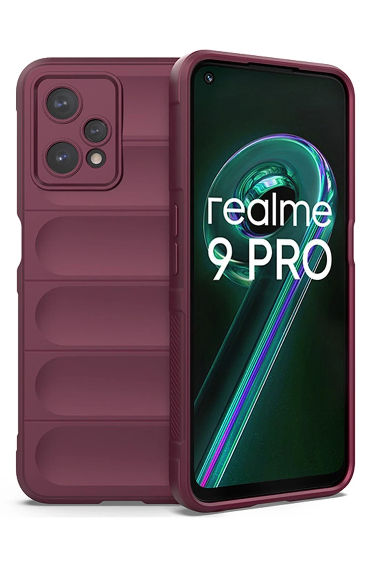 Newface Realme 9 Pro 5G Kılıf Optimum Silikon - Bordo