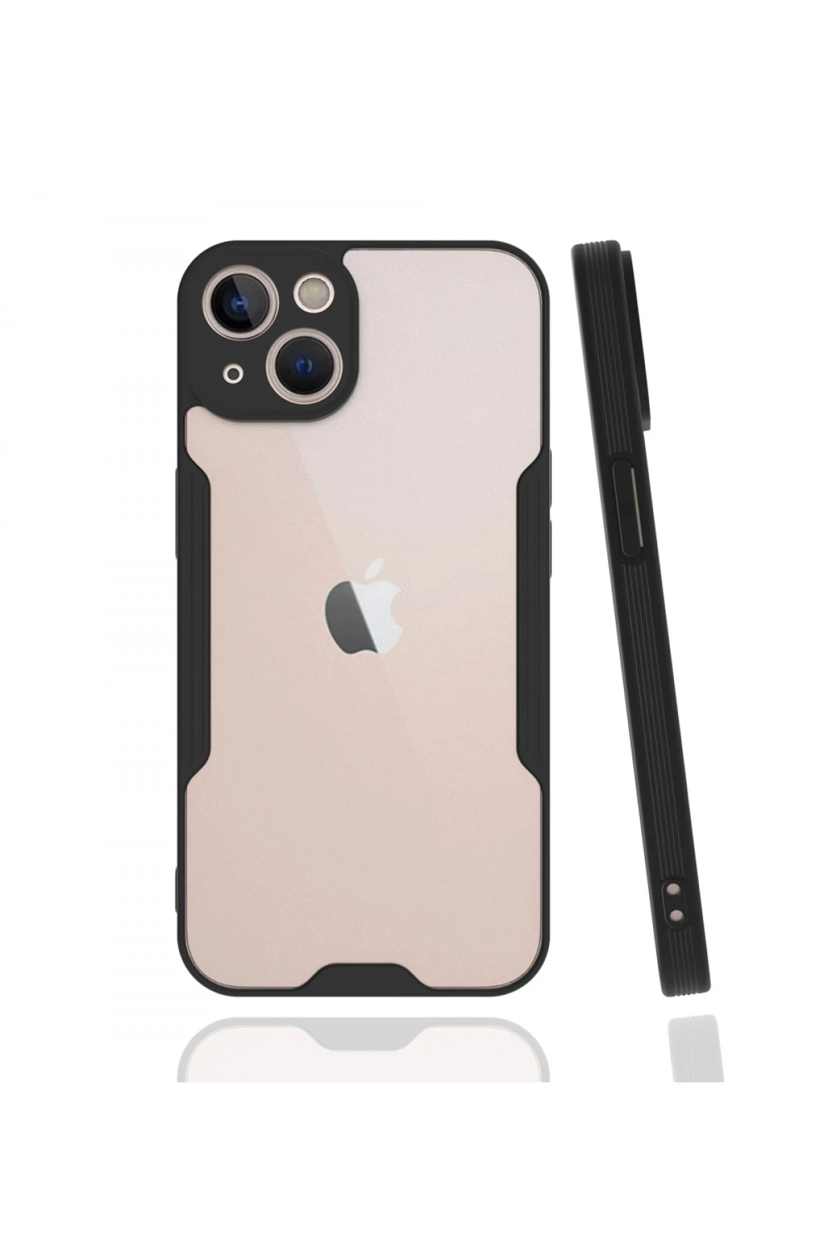 Newface iPhone 13 Kılıf Platin Silikon - Siyah