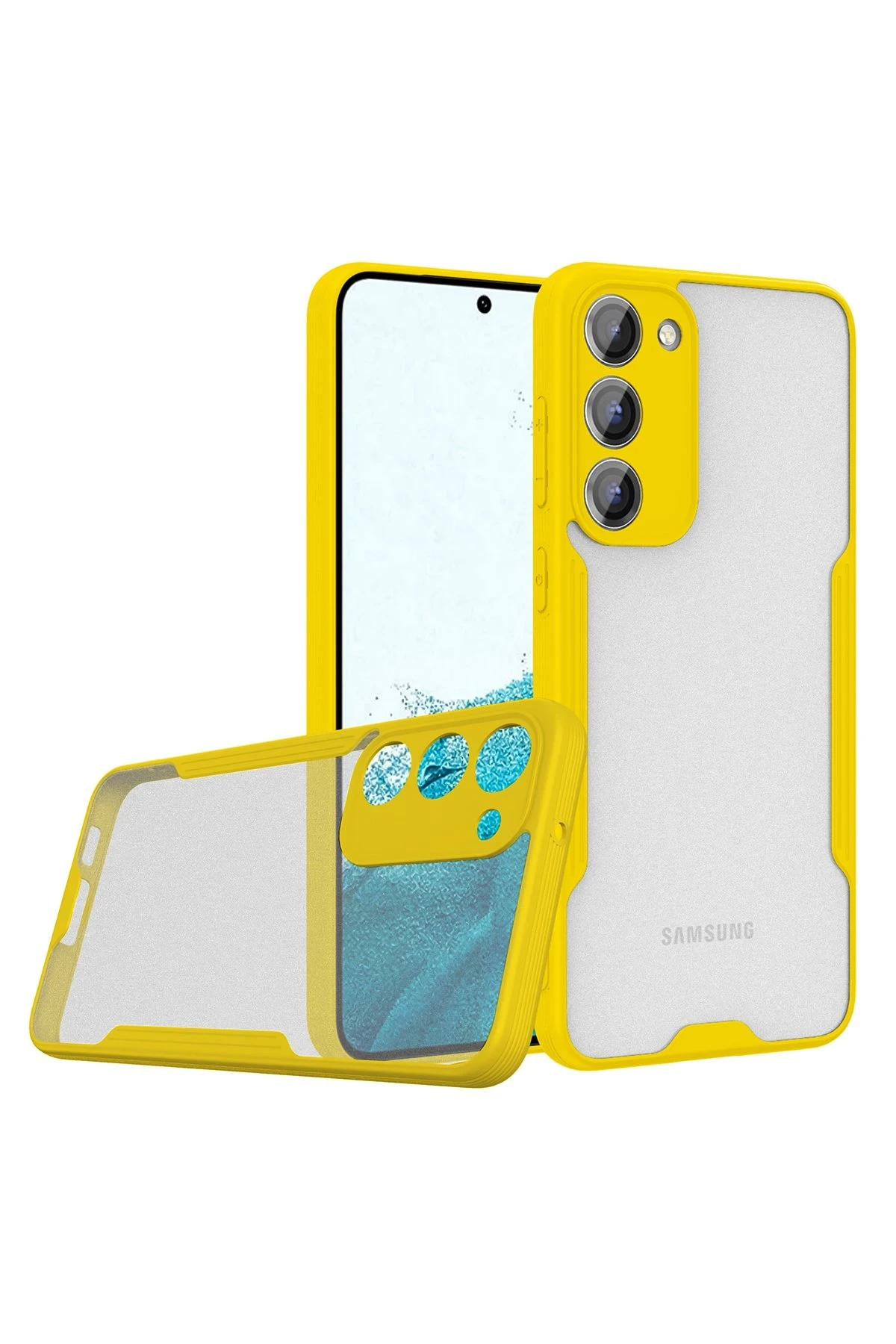 Newface Samsung Galaxy S23 Plus Kılıf Platin Silikon - Sarı
