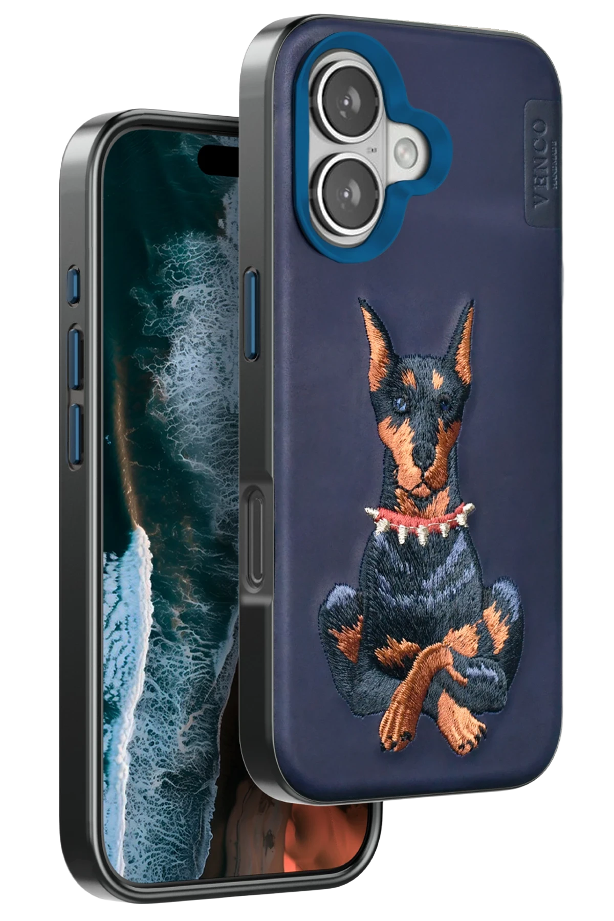 Venco iPhone 16 Perma Desenli Kapak - Lacivert
