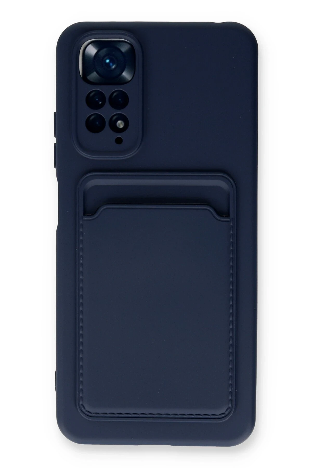 Newface Xiaomi Redmi Note 11S Kılıf Kelvin Kartvizitli Silikon - Lacivert
