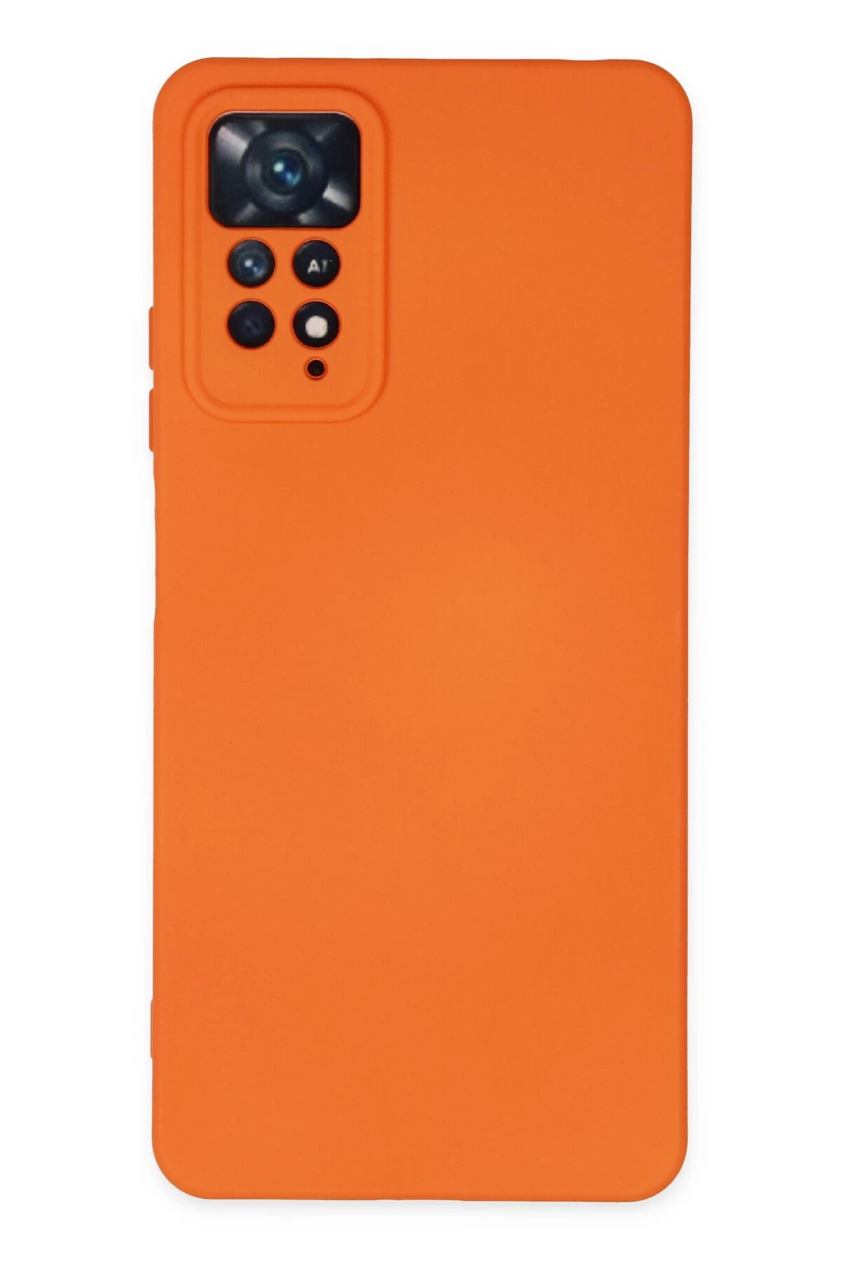 Newface Xiaomi Redmi Note 11 Pro Kılıf Nano içi Kadife Silikon - Turuncu