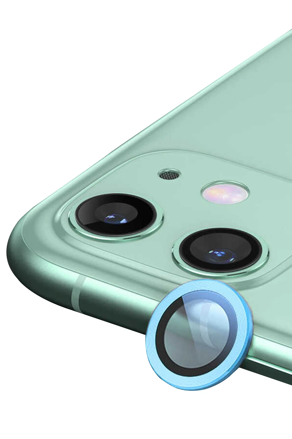 Newface iPhone 12 Mini Raze Metal Kamera Lens - Mavi