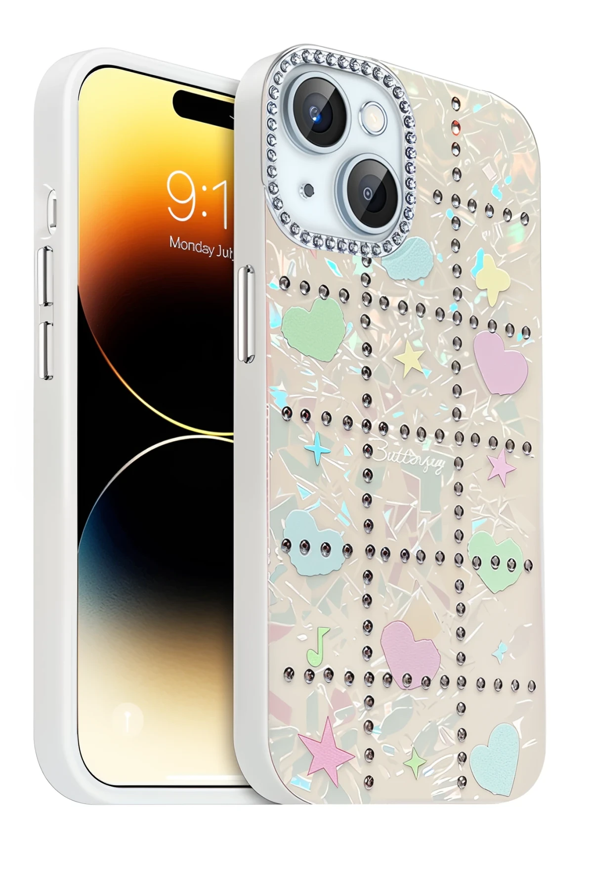 Newface Apple iPhone 14 Deco Desenli Kapak - Desen 6