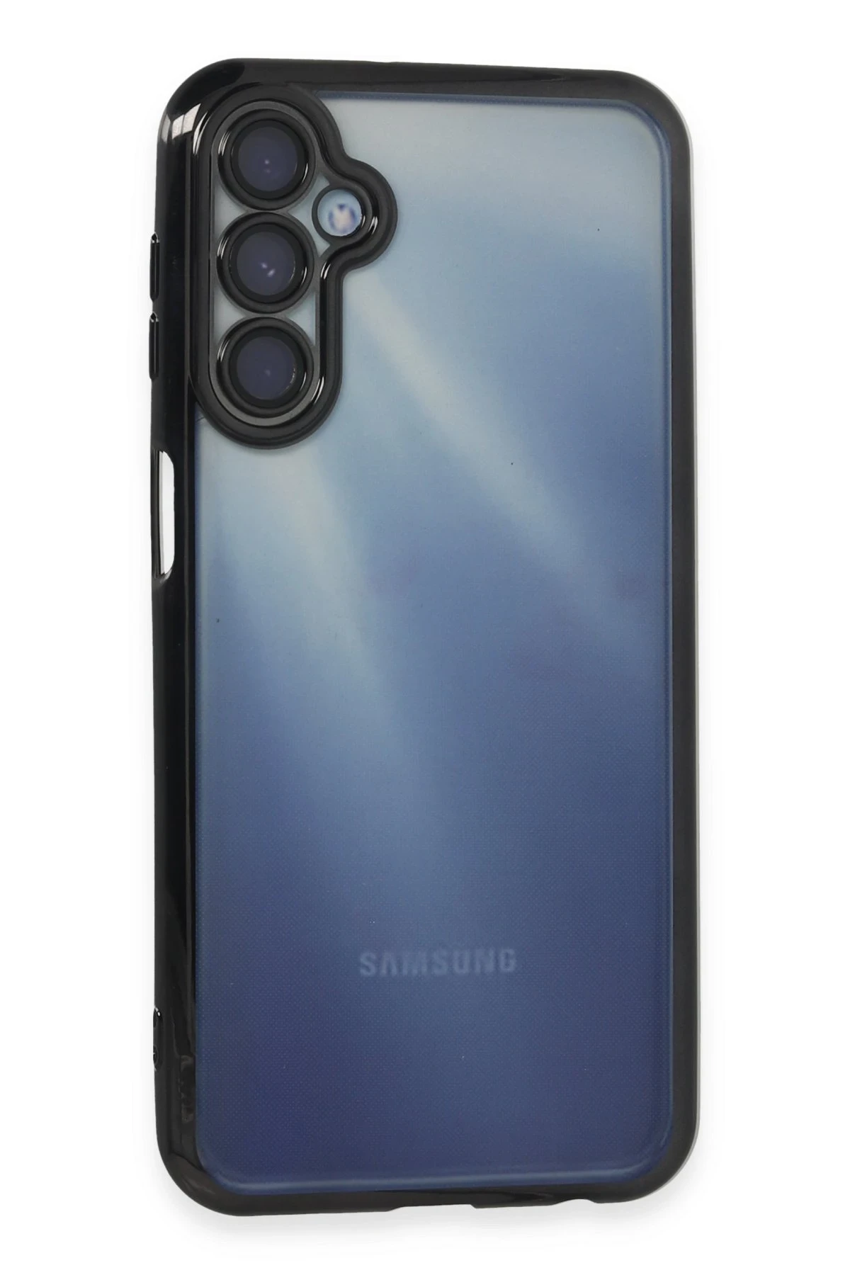 Newface Samsung Galaxy A35 5G Kılıf Razer Lensli Silikon - Siyah