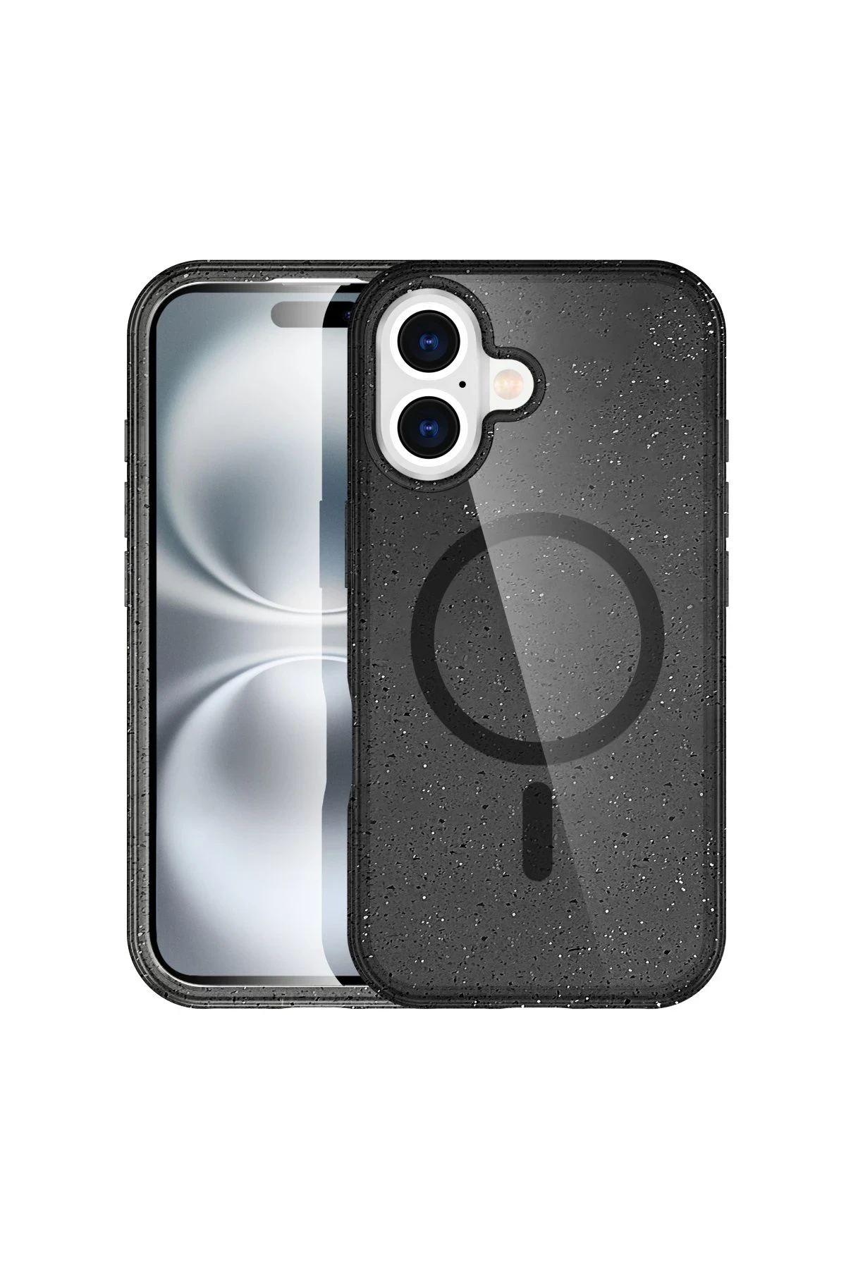 Newface iPhone 16 Kılıf Glow Magsafe Kapak - Siyah