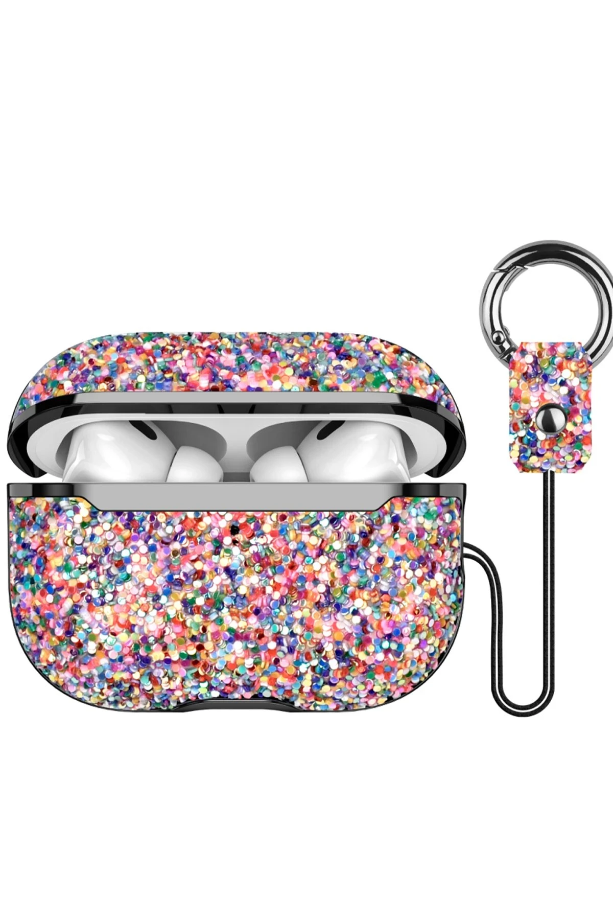 Onegif Airpods 2 (2.nesil) Bright Simli Airpods Kapak - Gold