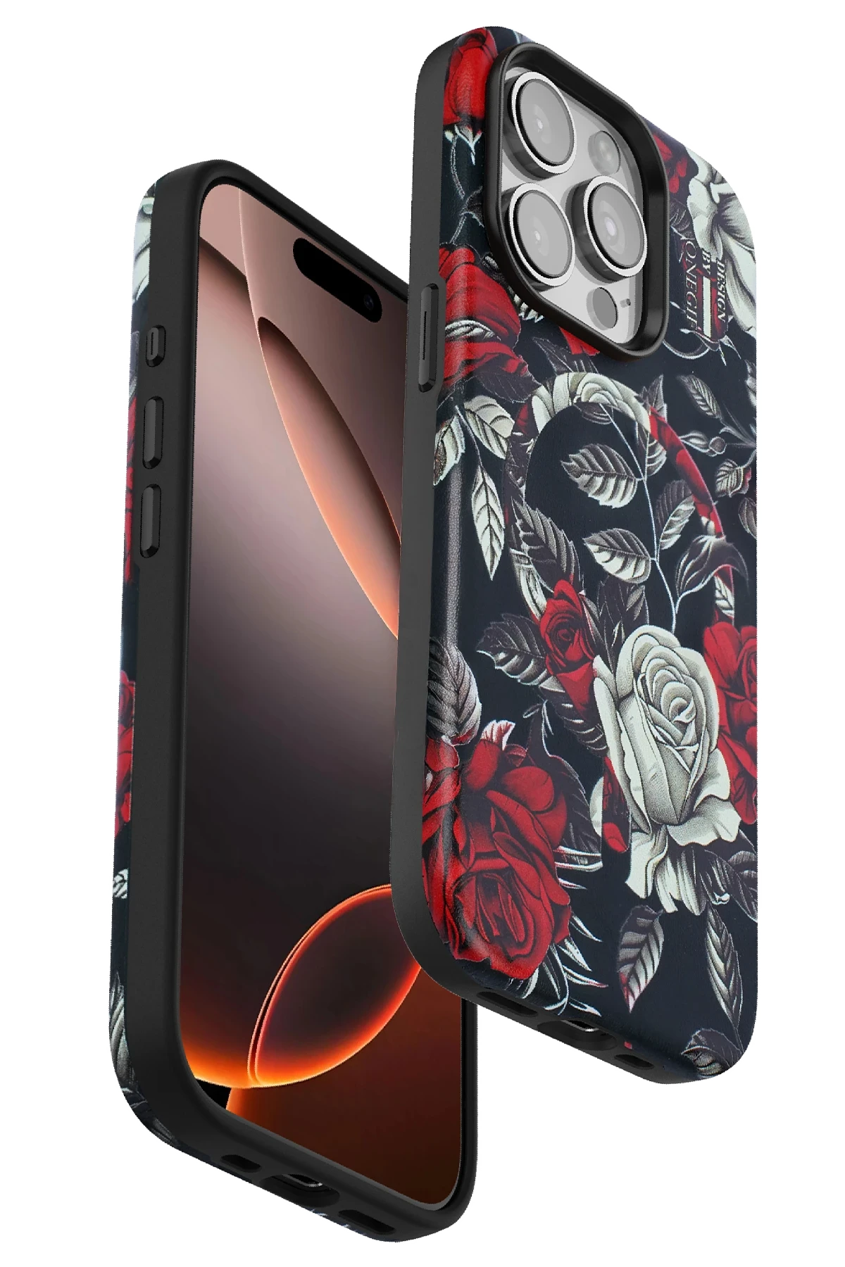 Onegif iPhone 15 Pro Flower Series Magsafe Kapak - Siyah