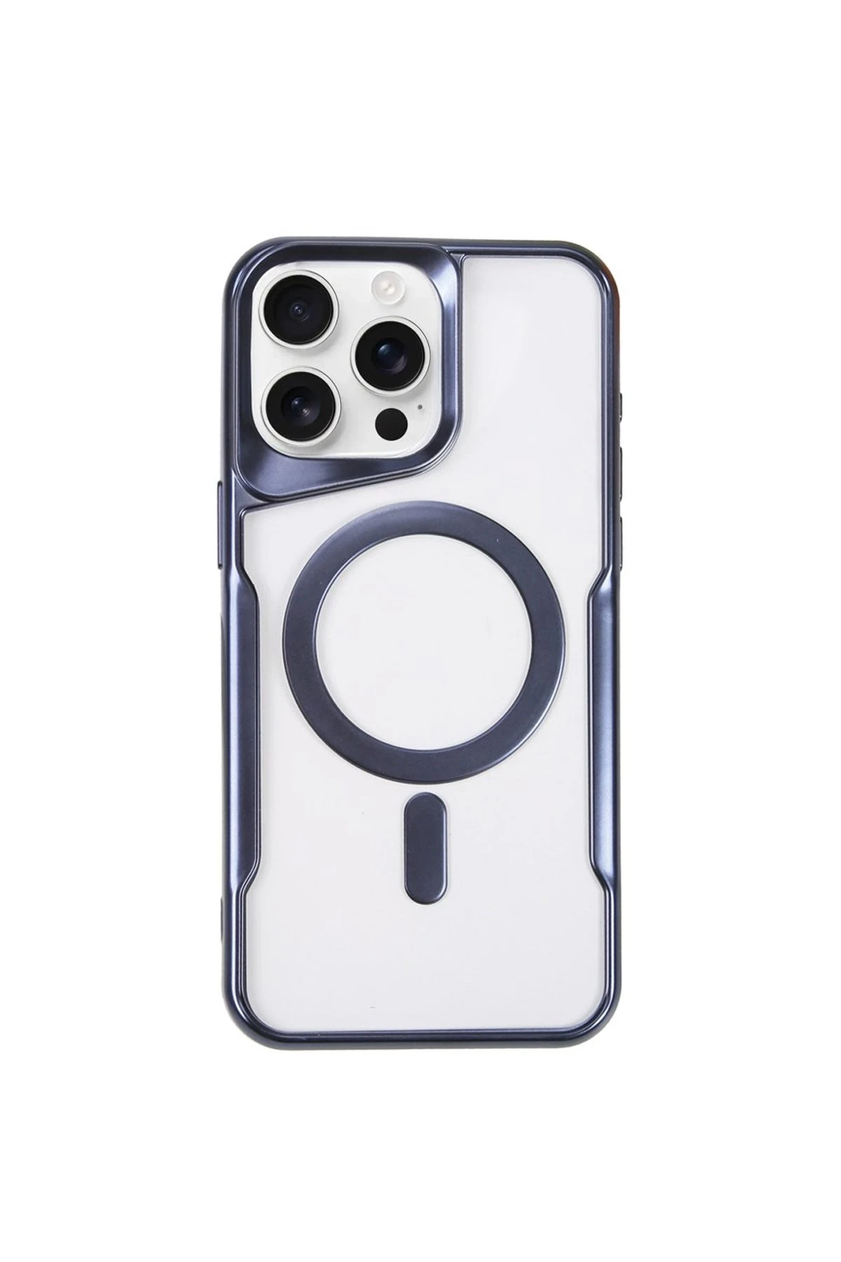 Newface iPhone 14 Pro Max Kılıf Boyi Magsafe Silikon Kapak - Lacivert