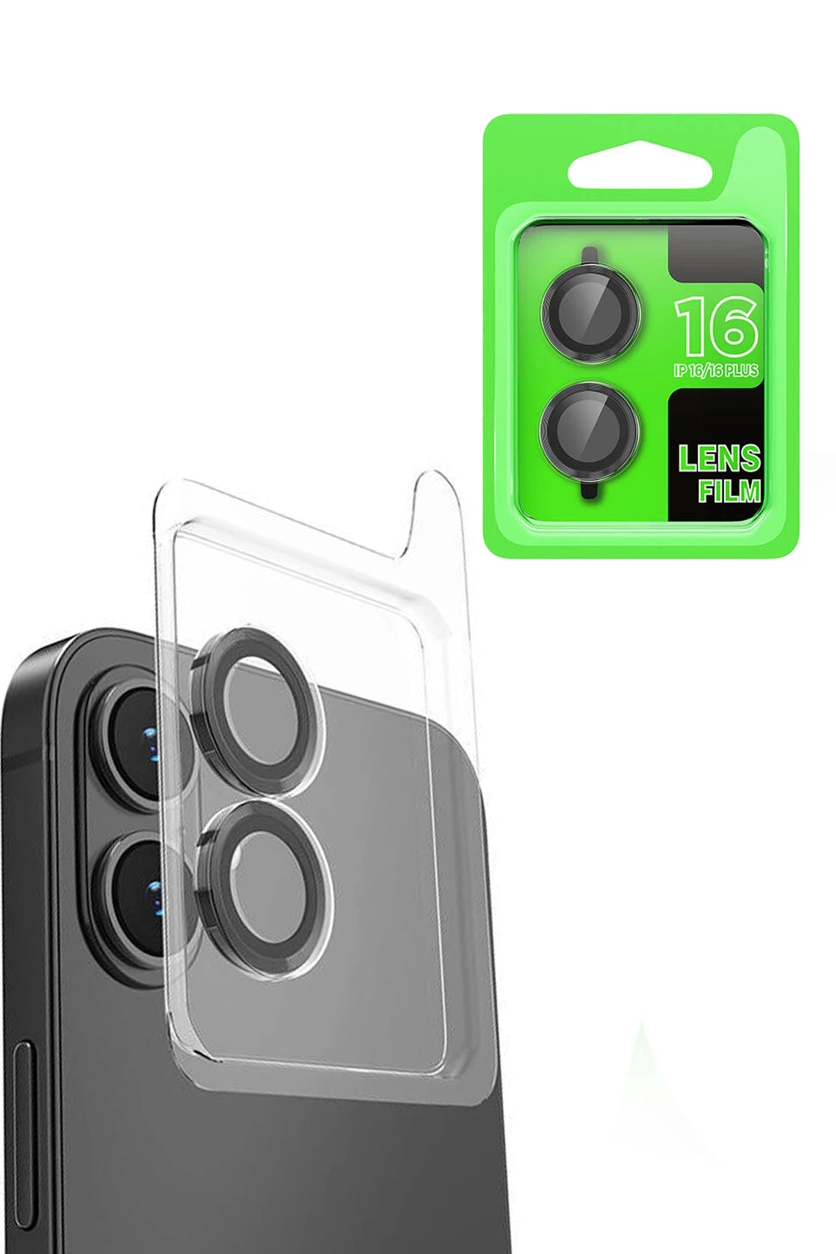 Newface iPhone 16 Raze Metal Kamera Lens - Siyah