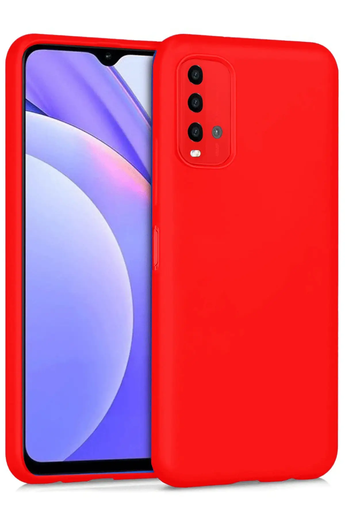 Newface Xiaomi Redmi 9T Kılıf Nano içi Kadife Silikon - Kırmızı