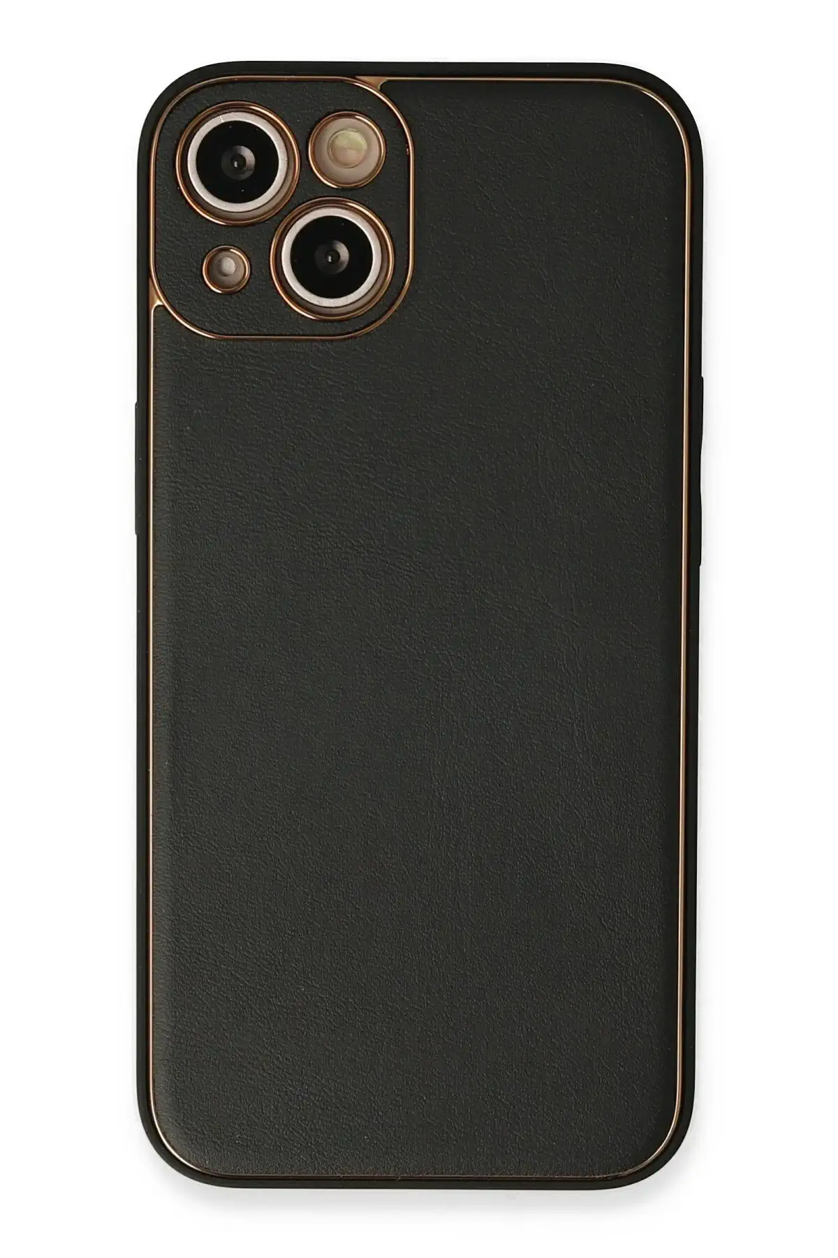 Newface iPhone 13 Kılıf Coco Deri Silikon Kapak - Siyah