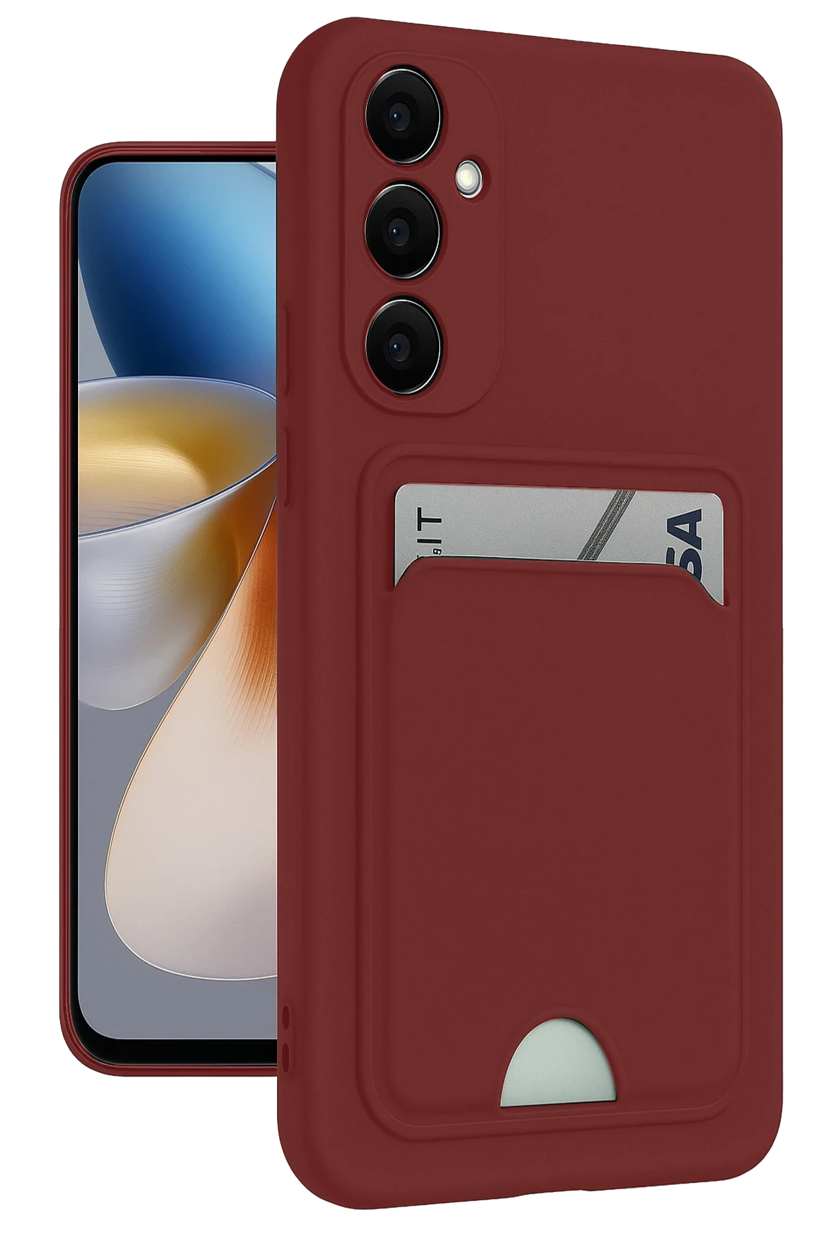 Newface Samsung Galaxy S24 Plus Kelvin Kartvizitli Silikon - Bordo