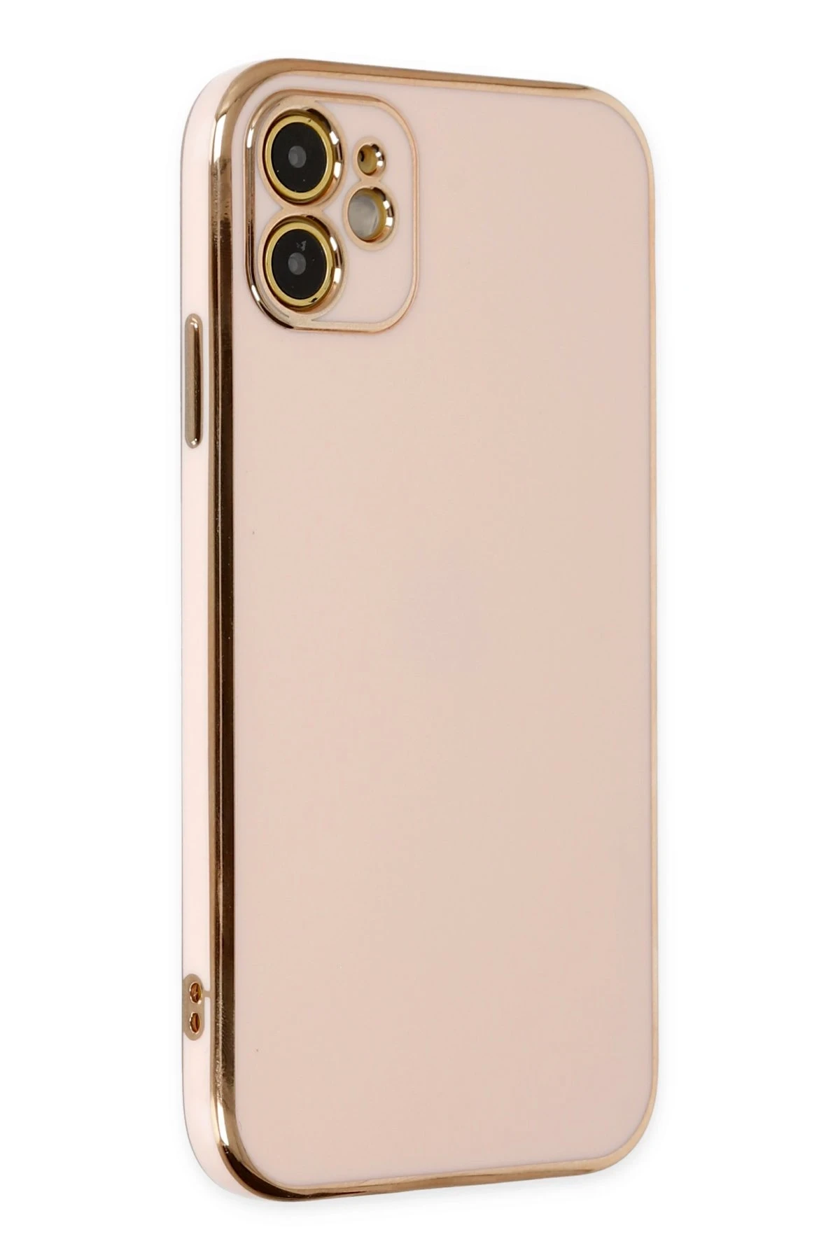 Newface iPhone 12 Kılıf Volet Silikon - Pembe