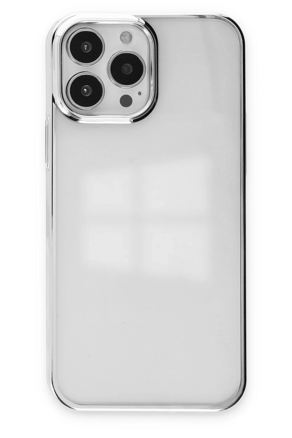 Newface iPhone 14 Pro Max Kılıf Element Silikon - Gümüş