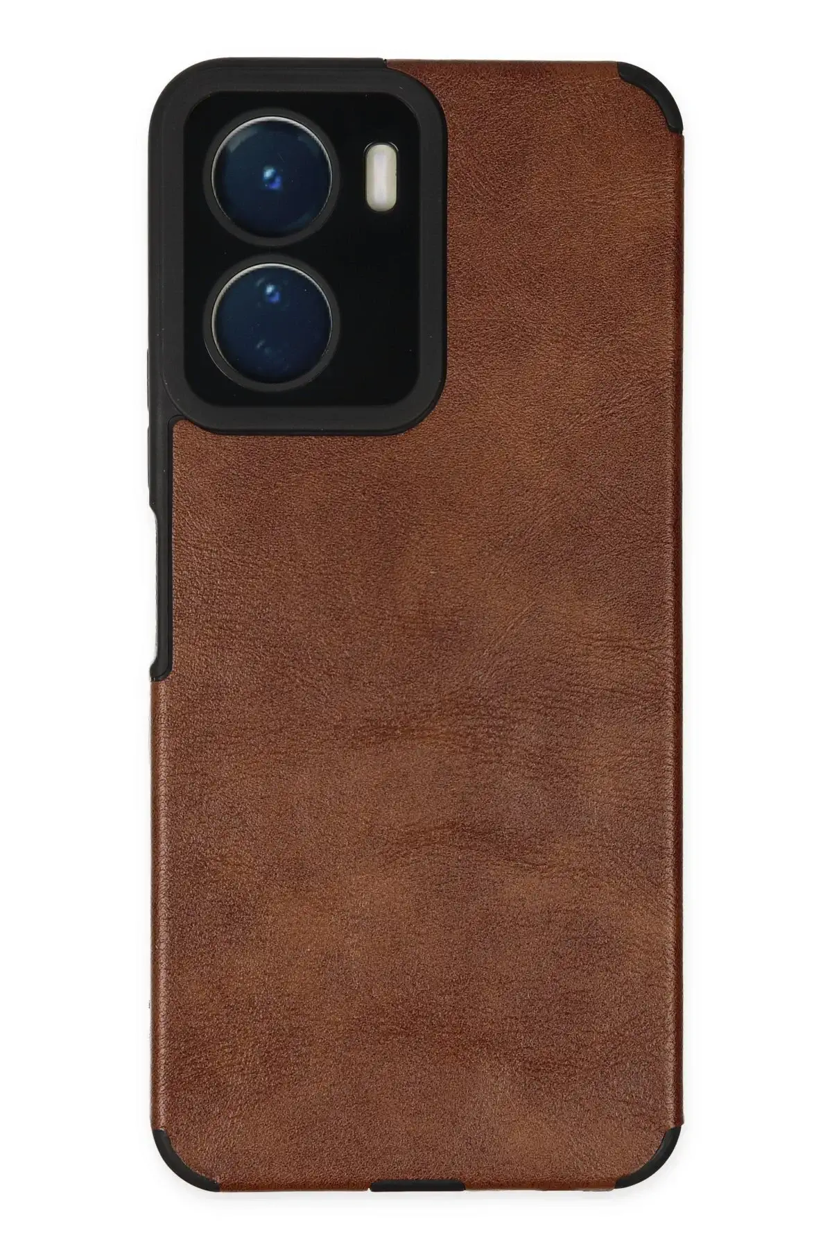 Newface Vivo Y16 Kılıf Loop Deri Silikon - Kahverengi
