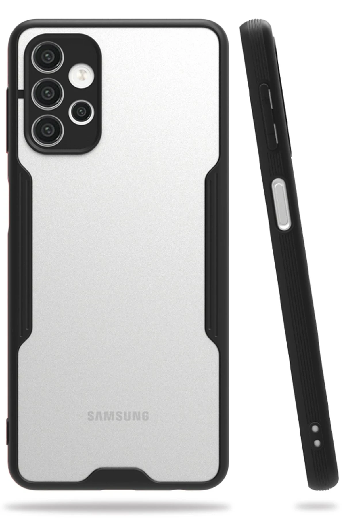Newface Samsung Galaxy A72 Kılıf Platin Silikon - Siyah