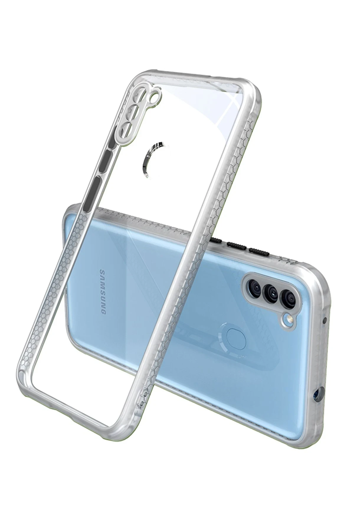 Newface Samsung Galaxy A11 Kılıf Miami Şeffaf Silikon - Şeffaf