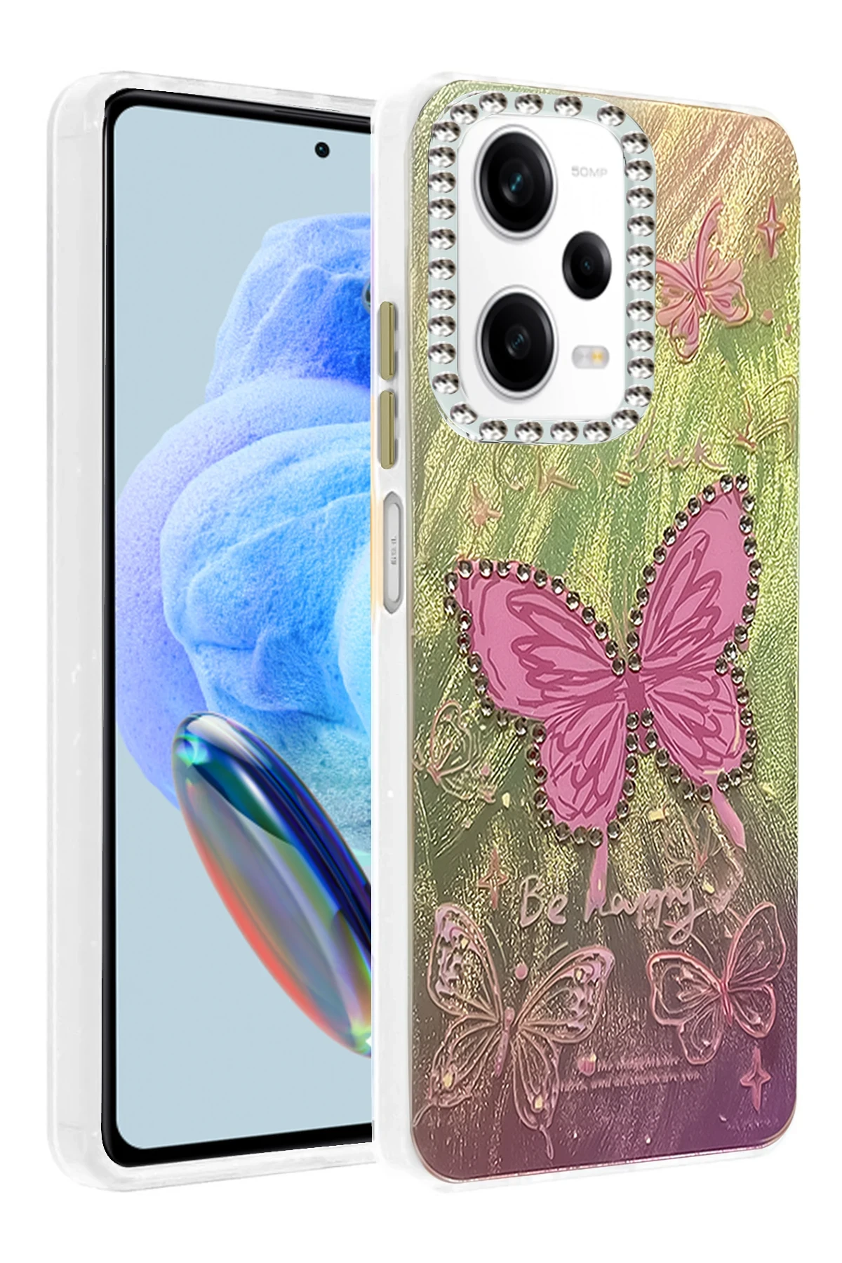 Newface Xiaomi Redmi Note 12 Pro 5G Kılıf Blade Aynalı Desenli Kapak - Desen 5