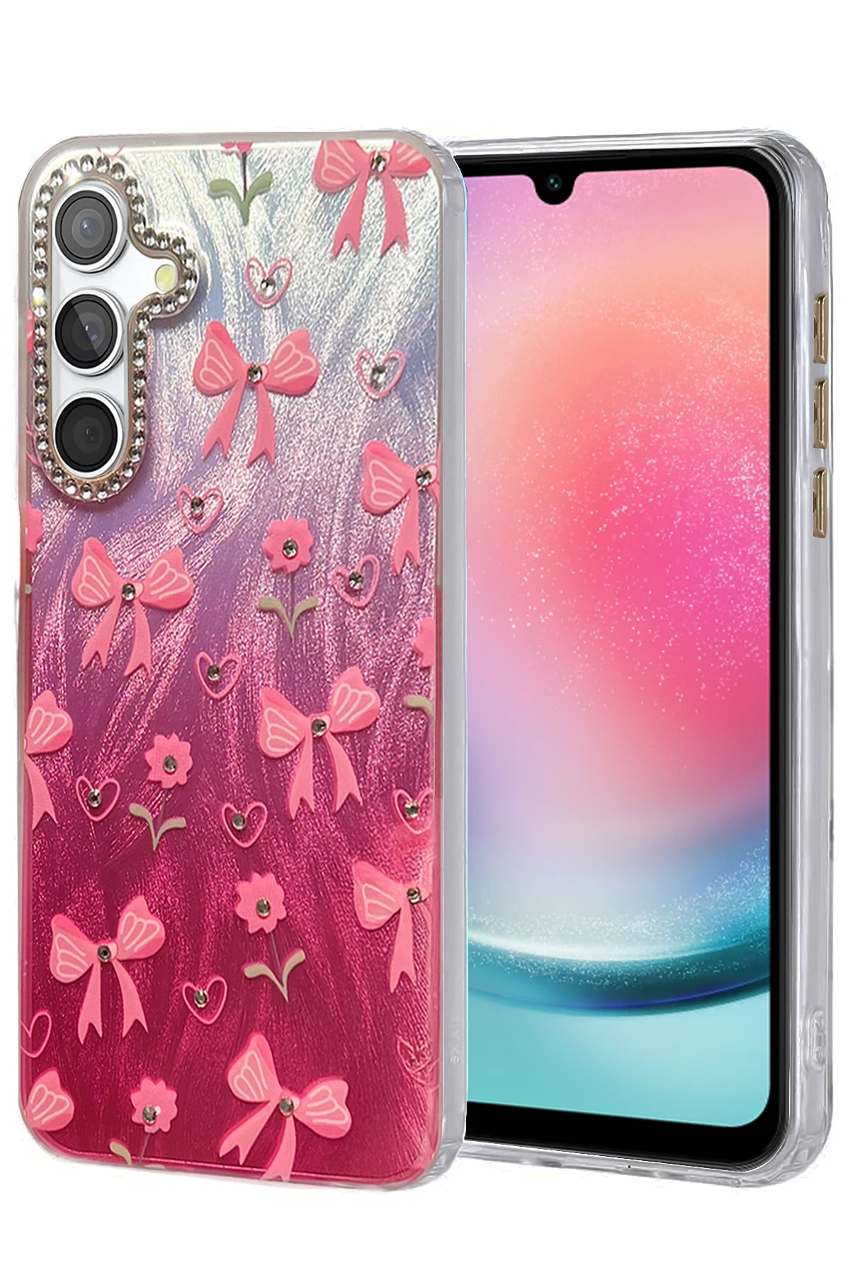 Newface Samsung Galaxy A24 4G Kılıf Blade Aynalı Desenli Kapak - Desen 3