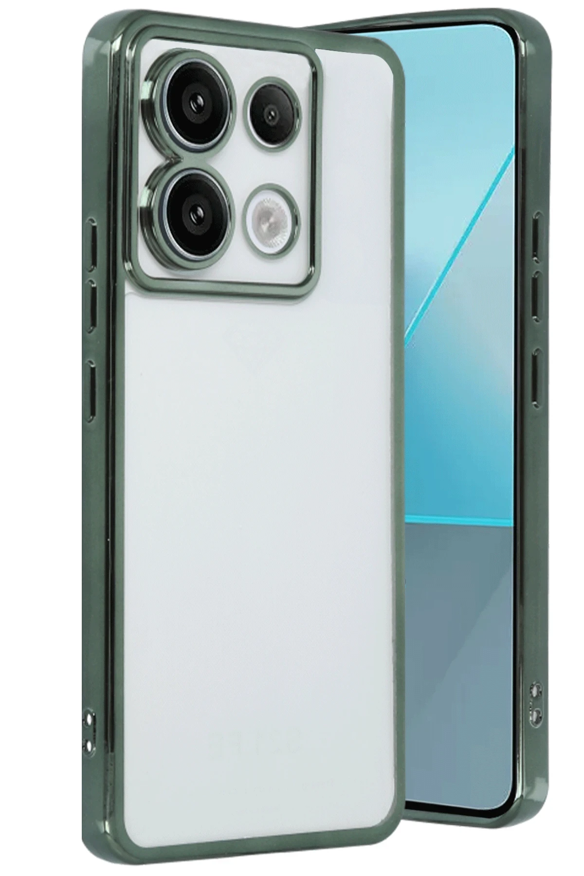 Newface Xiaomi Poco X6 Kılıf Razer Lensli Silikon - Yeşil