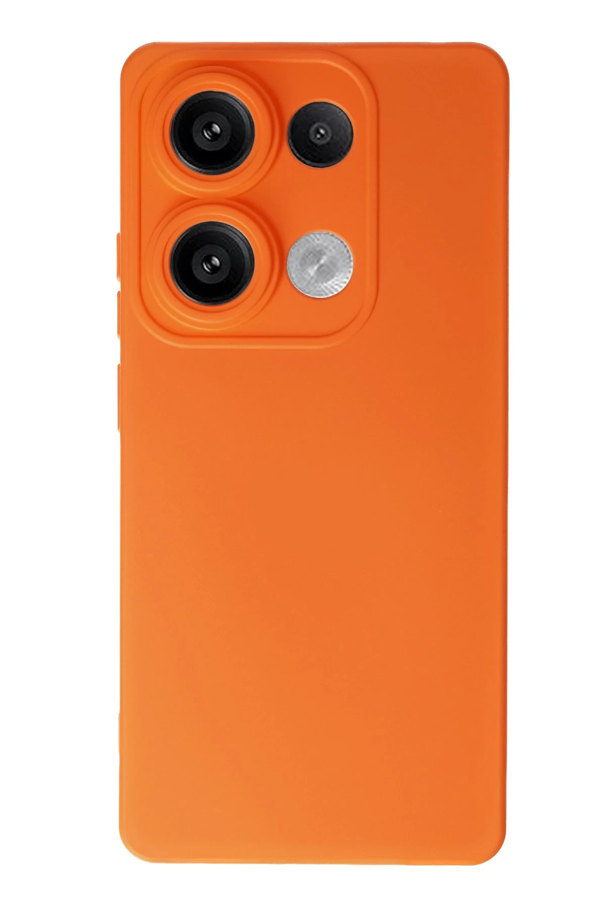 Newface Xiaomi Redmi Note 13 Pro 4G Kılıf Nano içi Kadife Silikon - Turuncu