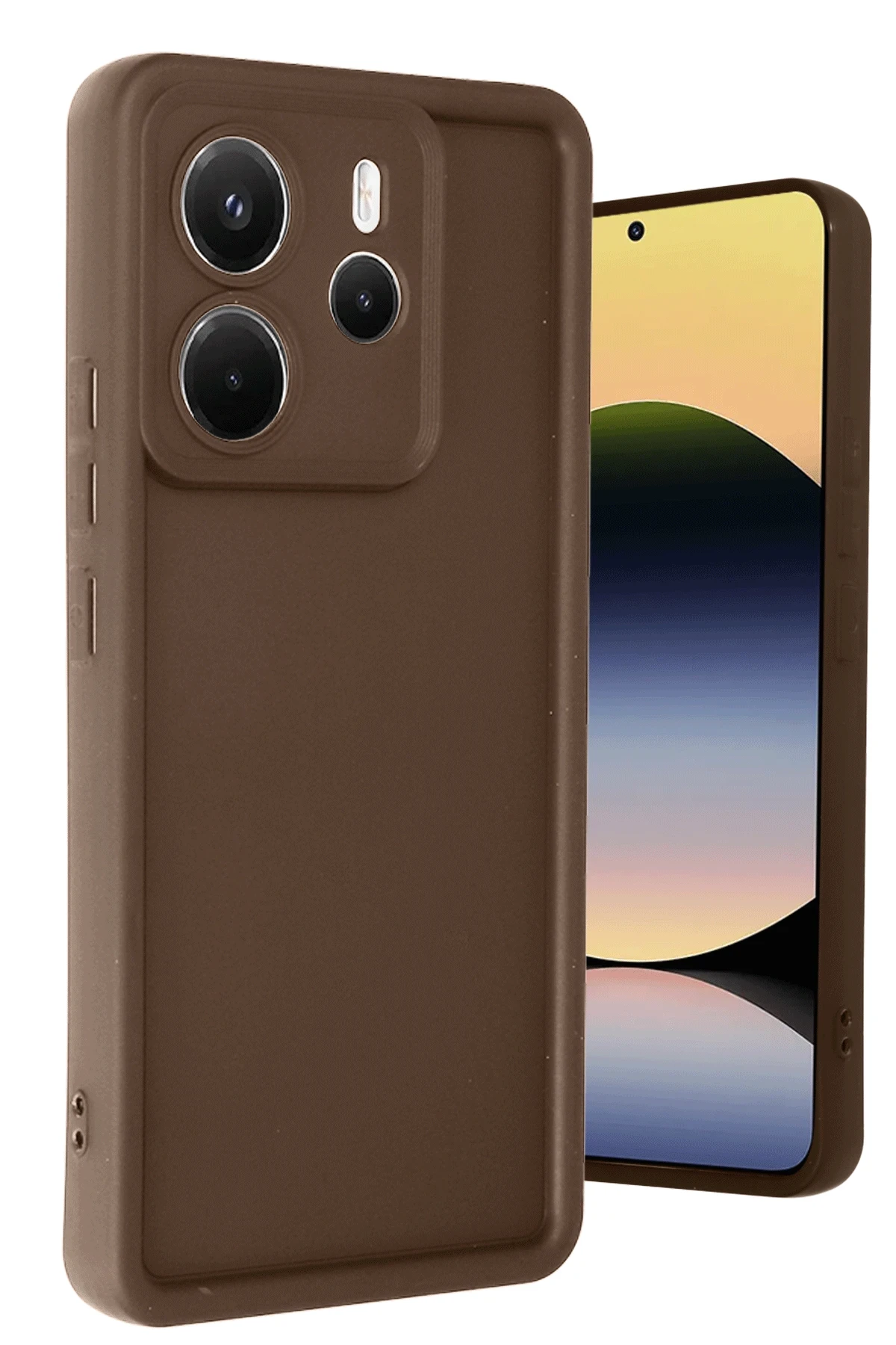 Newface Xiaomi Redmi Note 14 4G Kılıf Viera Silikon - Kahverengi