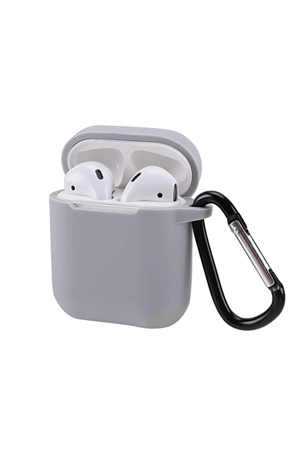 Newface Airpods 2 (2.nesil) Sert Silikon Kılıf - Gri