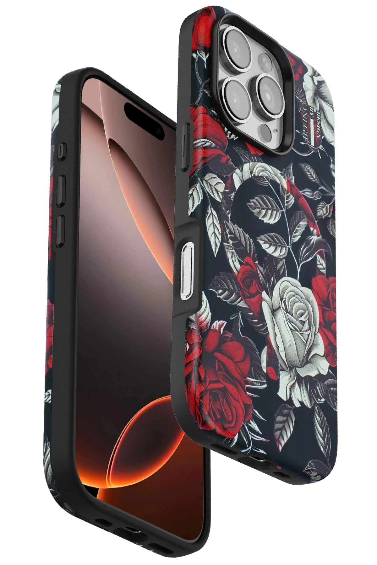 Onegif iPhone 16 Pro Max Flower Series Magsafe Kapak - Siyah