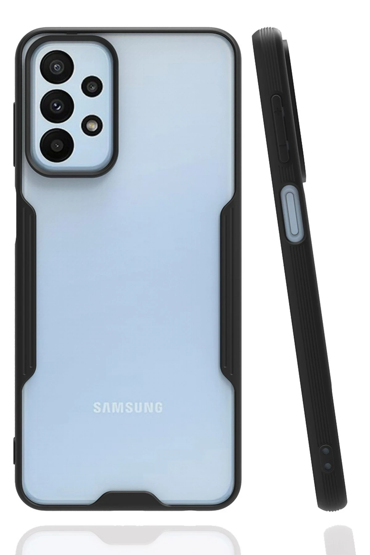 Newface Samsung Galaxy A23 4G Kılıf Platin Silikon - Siyah