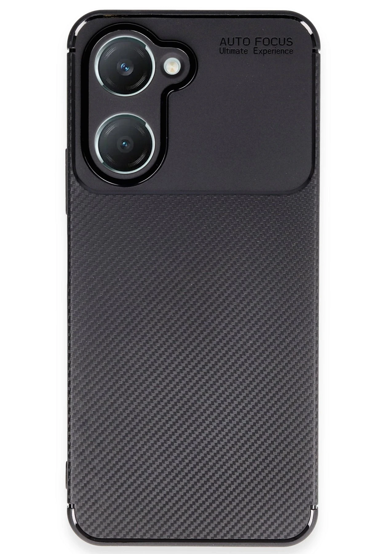 Newface Vivo Y18 Kılıf Auto Focus Karbon Kapak - Siyah