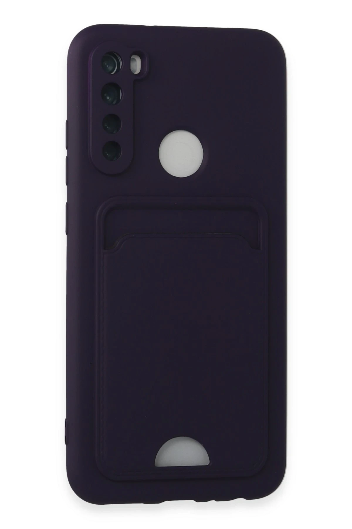 Newface Xiaomi Redmi Note 8 Kılıf Kelvin Kartvizitli Silikon - Derin Mor