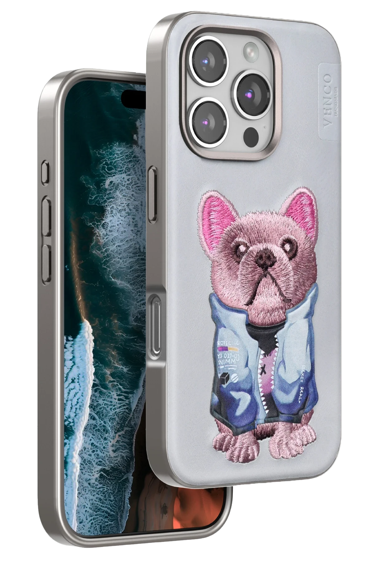 Venco iPhone 16 Pro Max Cute Desenli Kapak - Kahverengi