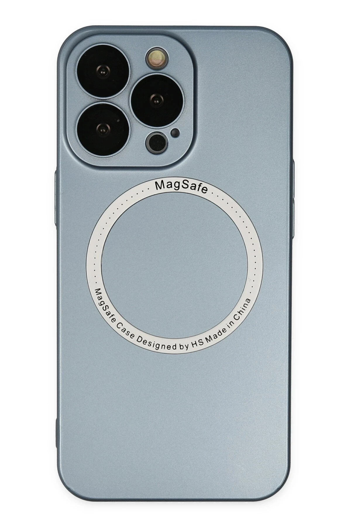 Newface iPhone 13 Pro Max Kılıf Jack Magneticsafe Lens Silikon - Sierra Blue