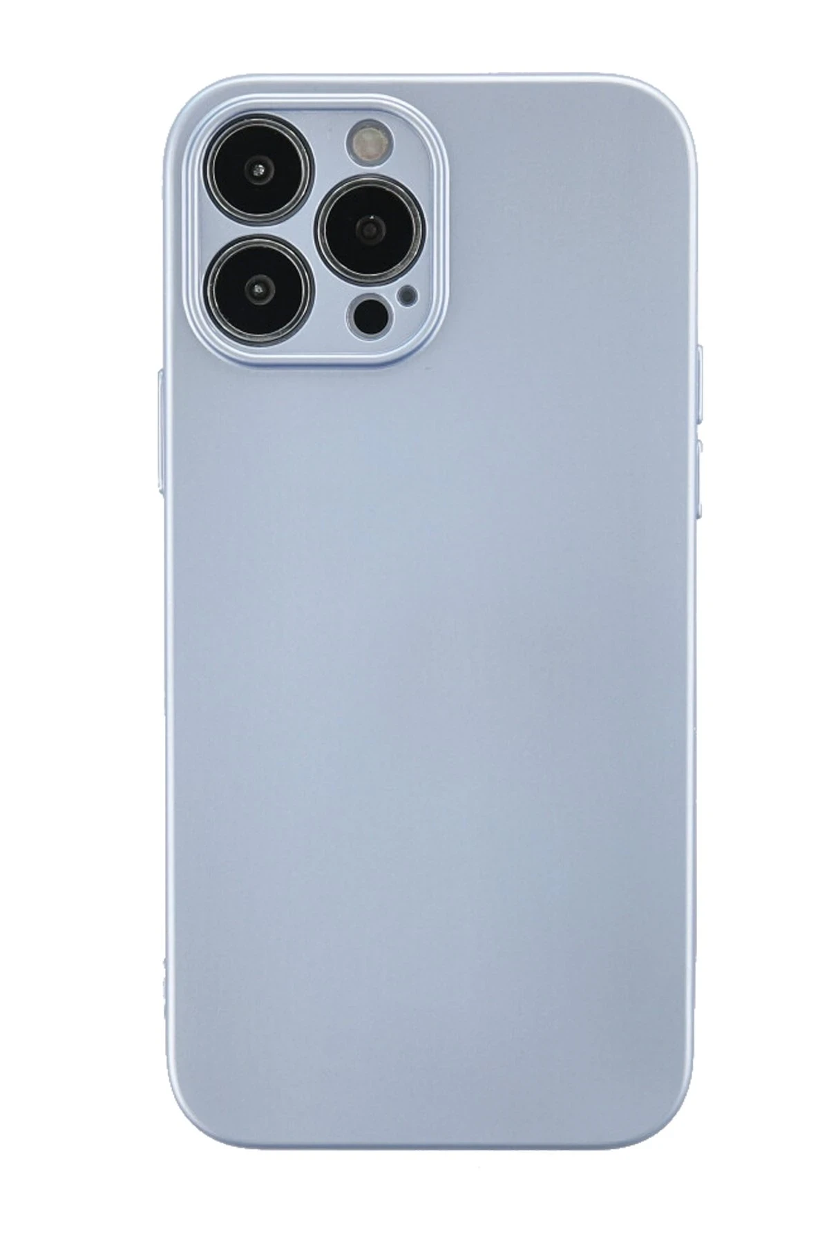 Newface iPhone 13 Pro Kılıf Nano içi Kadife Silikon - Sky Blue