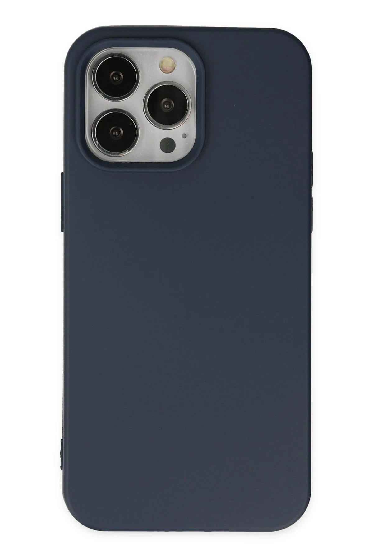 Newface iPhone 15 Pro Kılıf Nano içi Kadife Silikon - Lacivert