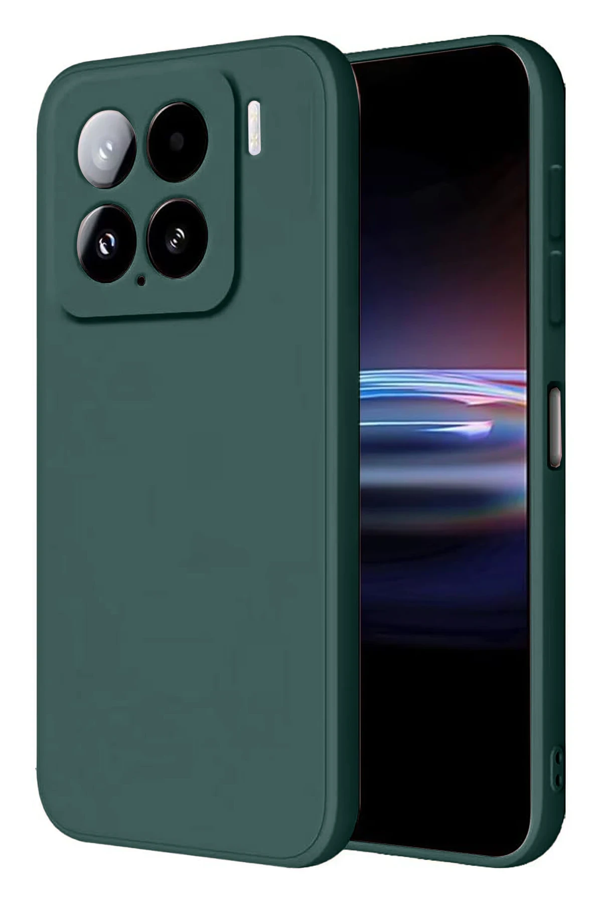 Newface Xiaomi Mi 15 Kılıf Nano içi Kadife Silikon - Koyu Yeşil