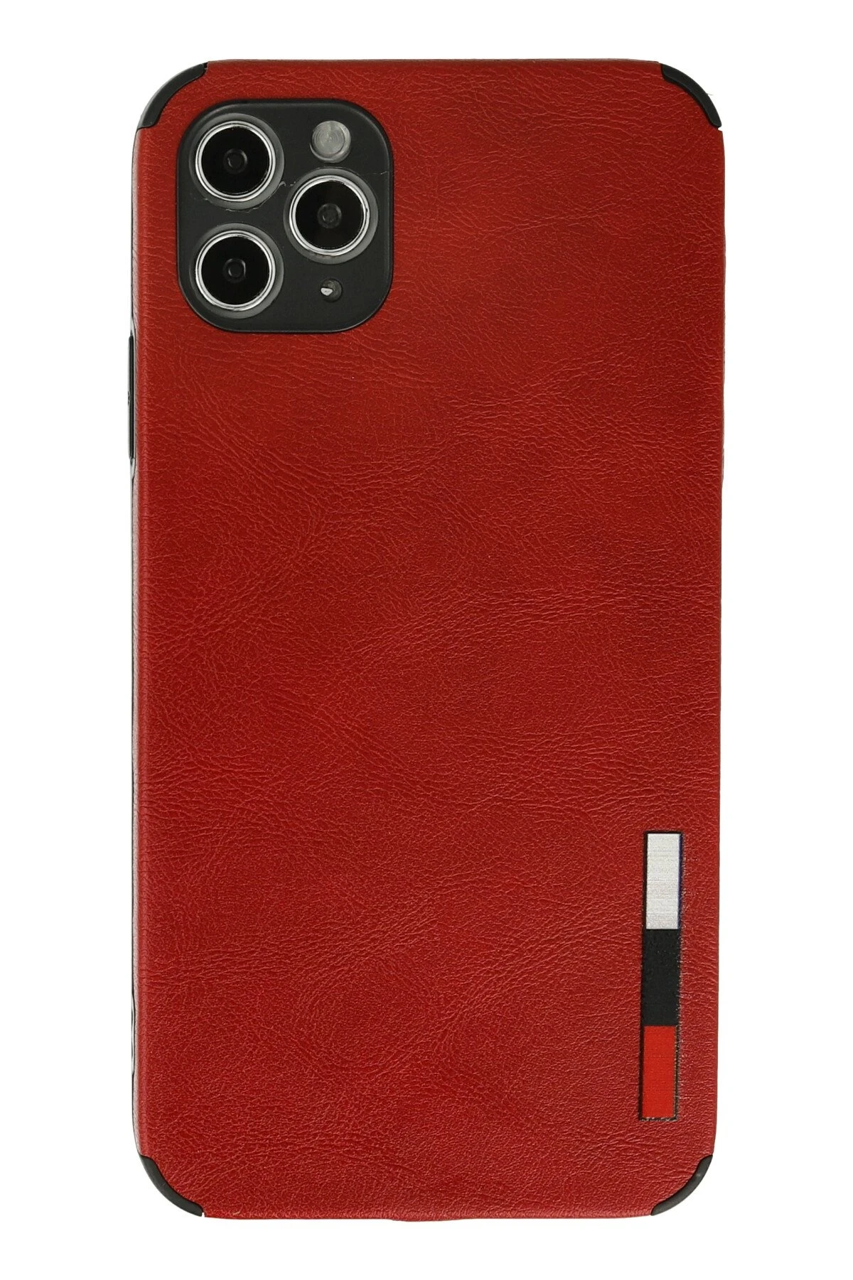 Newface iPhone 11 Pro Max Kılıf Loop Deri Silikon - Kırmızı