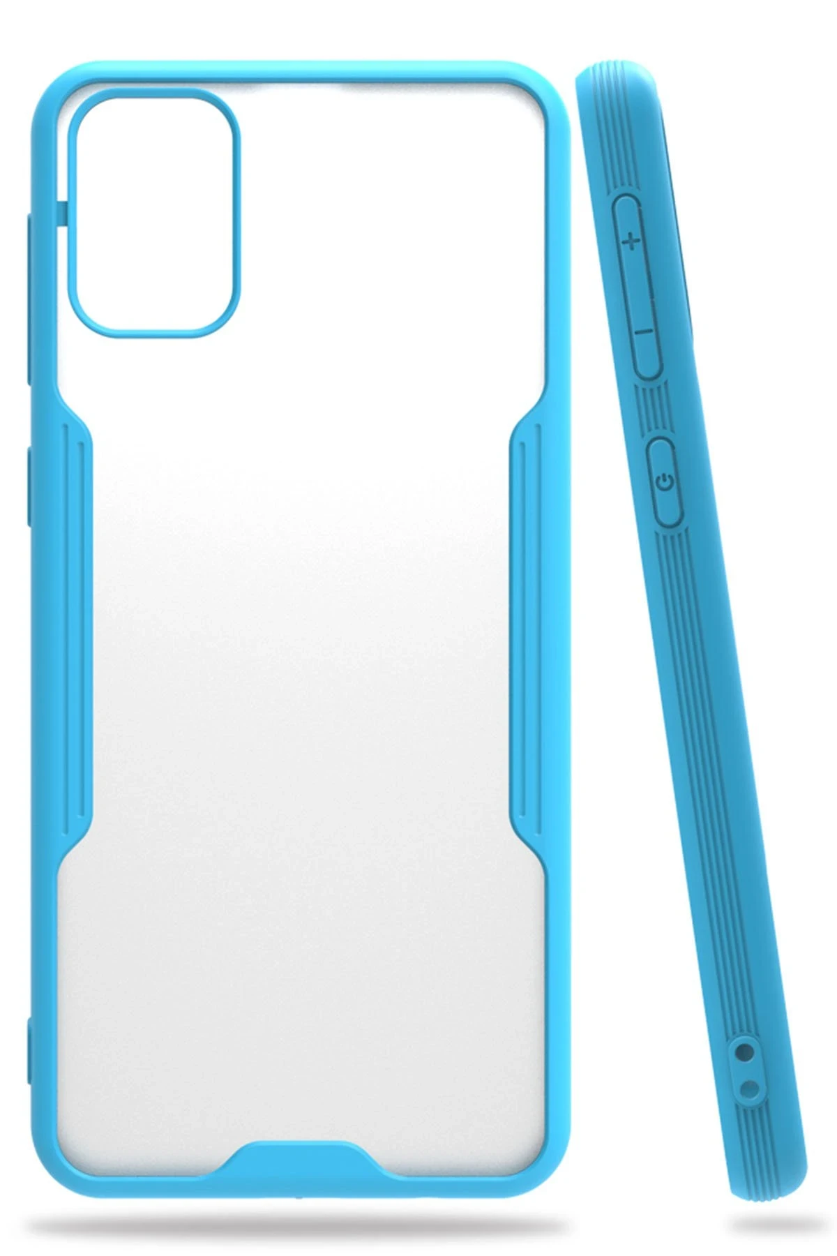 Newface Samsung Galaxy M31 Kılıf Platin Silikon - Mavi