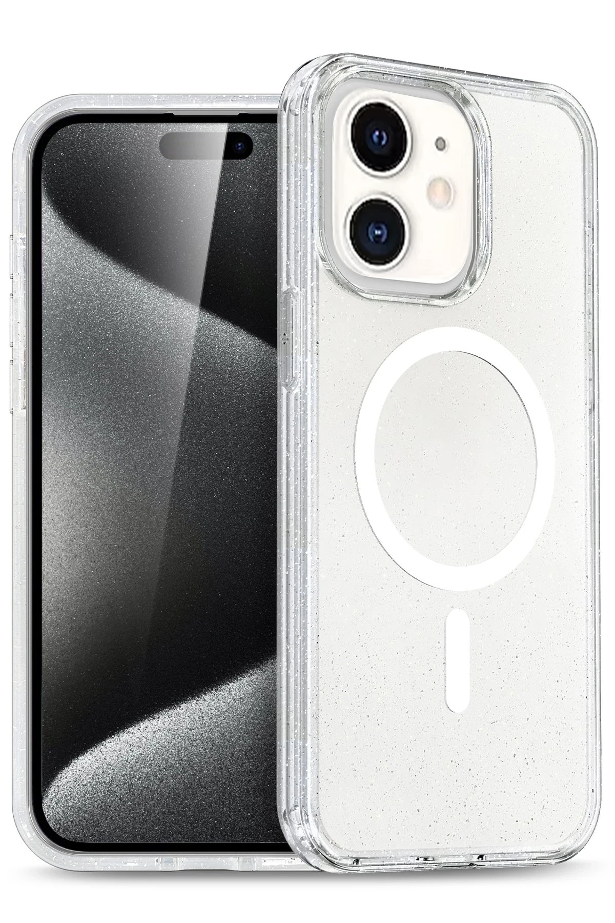 Newface iPhone 12 Kılıf Glow Magsafe Kapak - Şeffaf