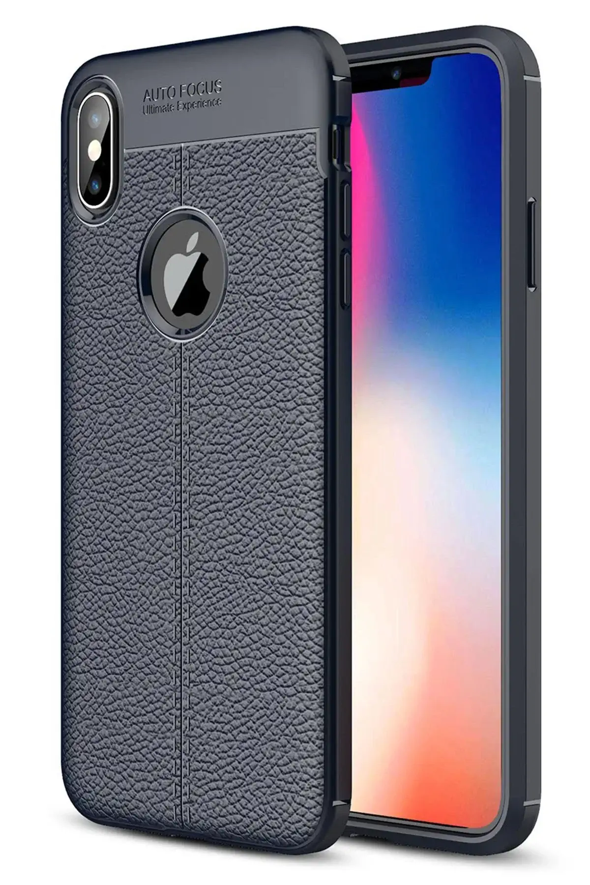 Newface iPhone XS Max Kılıf Auto Focus Kapak - Lacivert