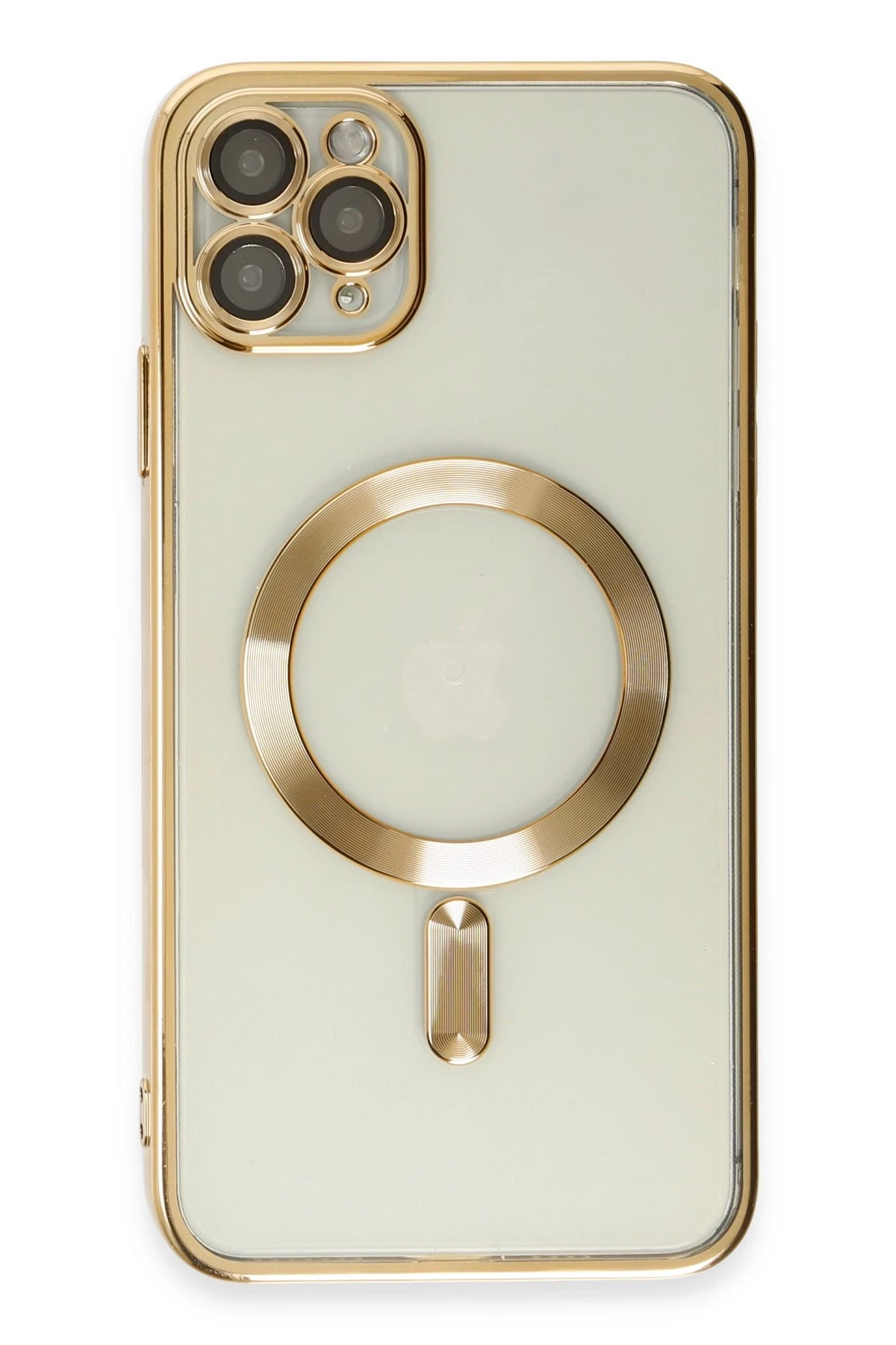 Newface iPhone 11 Pro Max Kılıf Kross Magneticsafe Kapak - Gold