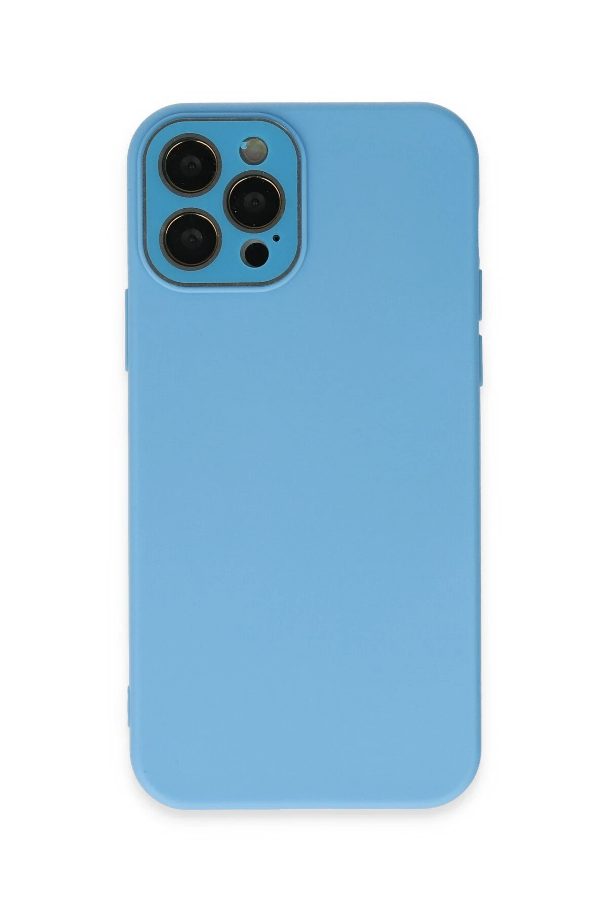 Newface iPhone 12 Pro Kılıf Lansman Glass Kapak - Mavi