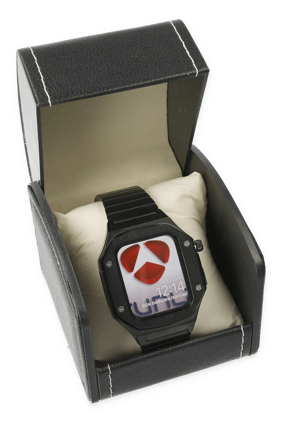 Newface Apple Watch 44mm KR409 Metal Kordon - Siyah