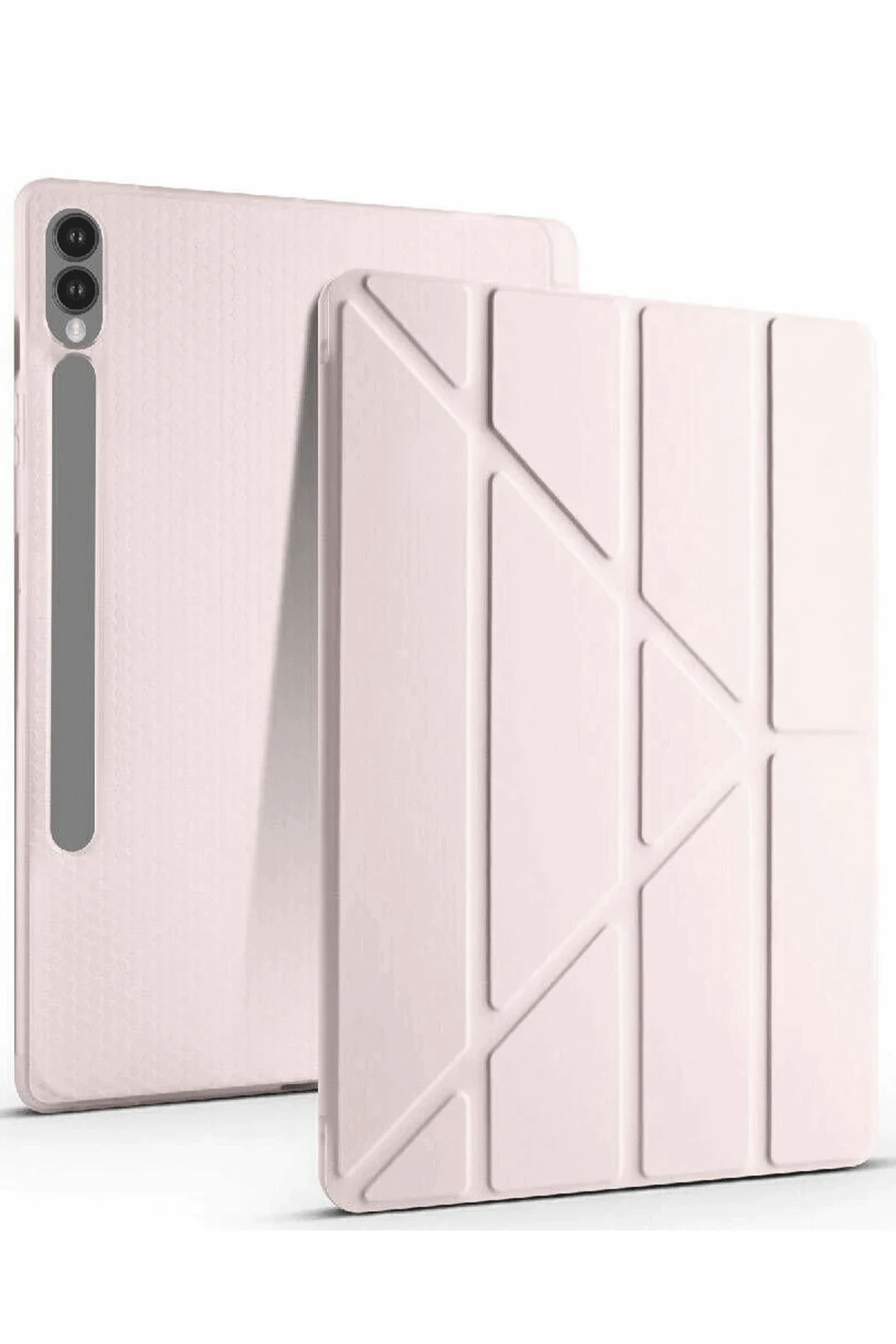 Newface Samsung Galaxy X510 Tab S9 FE 11 Kılıf Kalemlikli Mars Tablet Kılıfı - Rose Gold