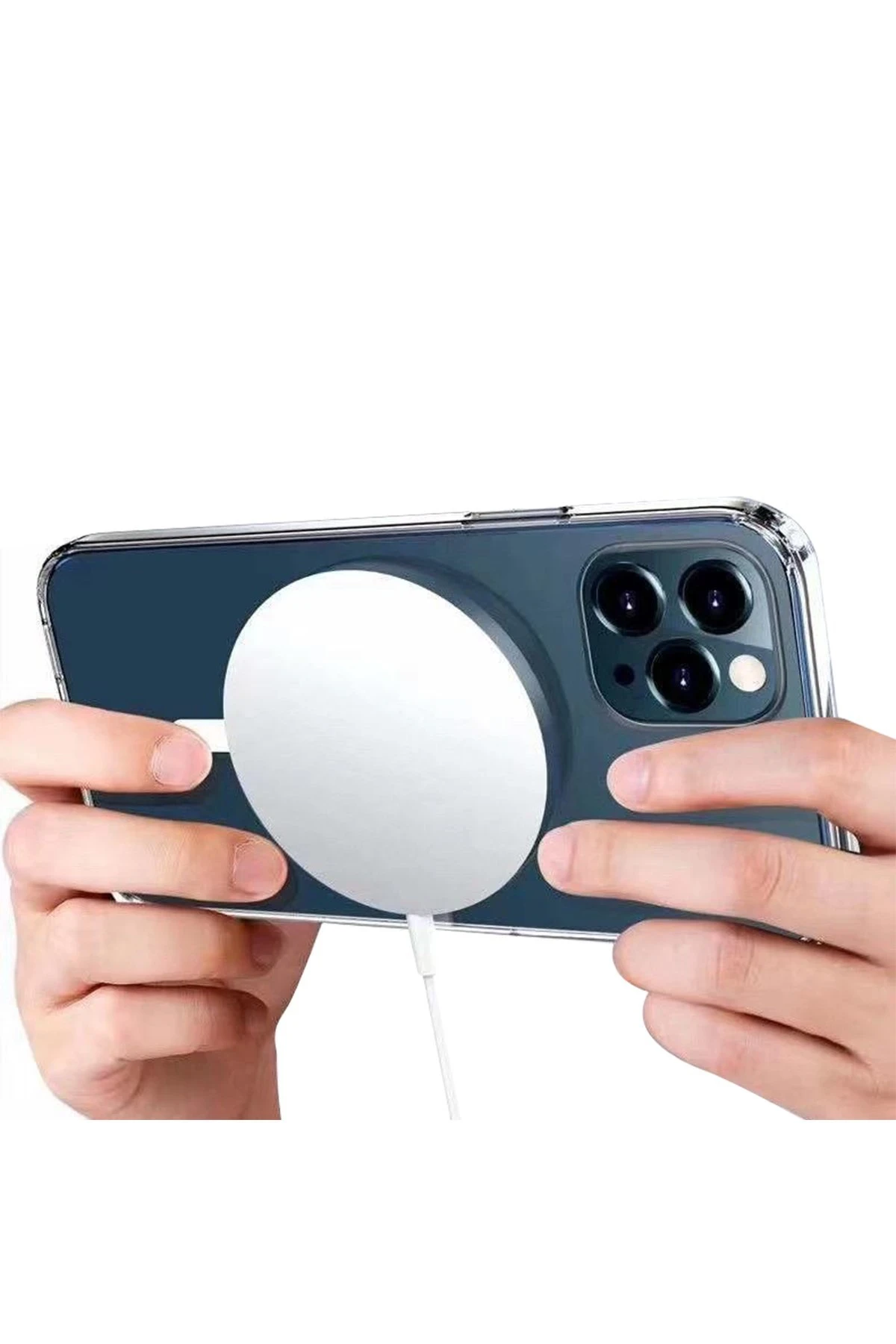 Newface iPhone 16 Pro Kılıf Magneticsafe Şeffaf Silikon - Şeffaf
