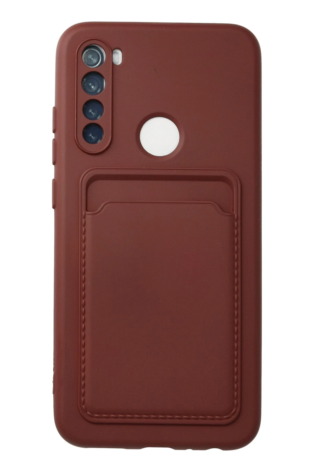 Newface Xiaomi Redmi Note 8 Kılıf Kelvin Kartvizitli Silikon - Bordo